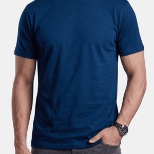 Camiseta azul marino de hombre personalizada Fruit of the Loom en algodón de manga corta.
