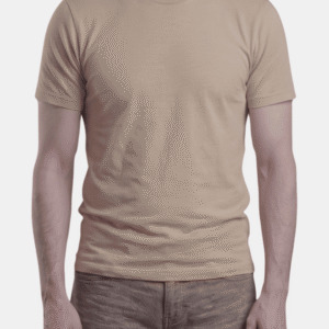 Camiseta crema de hombre personalizada Fruit of the Loom en algodón de manga corta.