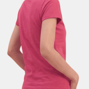 Camiseta rosa fucsia mujer personalizada Fruit of the Loom