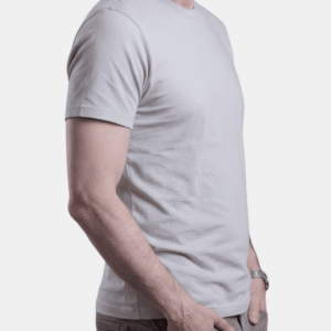 Camiseta gris de hombre personalizada Fruit of the Loom en algodón de manga corta.