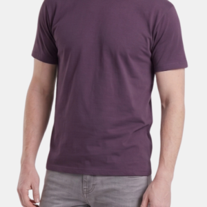 Camiseta morado de hombre personalizada Fruit of the Loom en algodón de manga corta.
