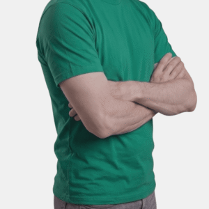 Camiseta verde de hombre personalizada Fruit of the Loom en algodón de manga corta.