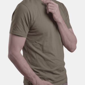 Camiseta verde oliva de hombre personalizada Fruit of the Loom en algodón de manga corta.