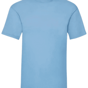 Camiseta unisex celeste azul cielo personalizada de algodón Fruit of the Loom Valueweight.