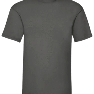 Camiseta unisex color gris grafito personalizada de algodón Fruit of the Loom Valueweight.