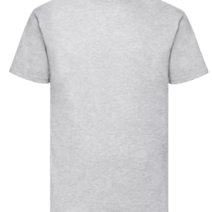 Camiseta unisex gris jaspeado personalizada de algodón Fruit of the Loom Valueweight.