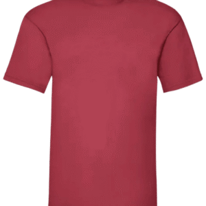 Camiseta unisex color rojo ladrillo personalizada de algodón Fruit of the Loom Valueweight.