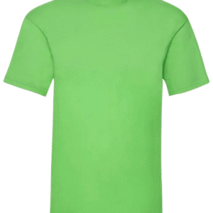 Camiseta unisex verde lima personalizada de algodón Fruit of the Loom Valueweight.