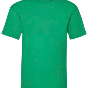 Camiseta unisex verde personalizada de algodón Fruit of the Loom Valueweight.